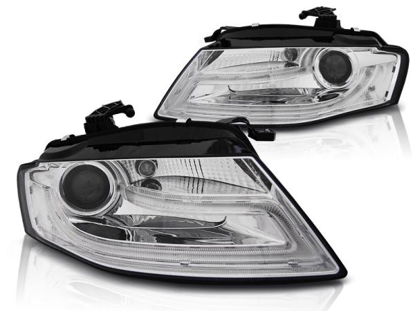 Xenon Scheinwerfer DRL LED Tagfahrlicht für Audi A4 B8 8K Bj. 08-11 Chrom LTI